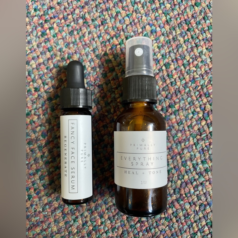 Primally pure lot of two: fancy face serum and everything spray 1oz